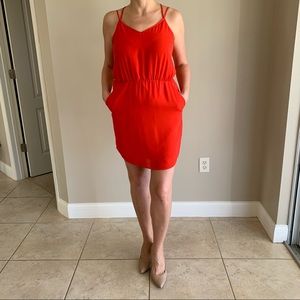 Banana Republic red summer mini dress